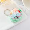 Modelo de donut sándwich de crema simulación pastel falso llavero decoración de mesa de postres accesorios para fotos