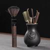 Ceremonia del Té Aguja de Té Liujunzi Pinza para Té Tenedor para Té Pluma para Levantar la Olla Cuchara para Té Juego de Cinco Piezas Herramientas para Hacer Té Madera Maciza de Ébano Estilo Zen