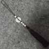 Novo produto de Guanshanyue: pingente de paz de jade branco com borlas, franjas de pérolas, joias de estilo antigo e borlas de seda