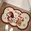 Nueva Alfombrilla de Baño Estilo Dibujos Animados Imitación Lana Trenzada Absorbente Antideslizante Puerta de Baño Alfombrilla Universal Dropshipping