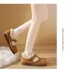 Zapatos tipo Birkenstock para mujer, forrados de felpa, cálidos para el invierno 2026, mullidos, sin cordones, aptos para usar al aire libre, y diseñados para mujeres embarazadas
