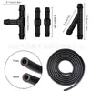 Tubo de Conexión para Boquilla de Rociado de Coche Manguera de Goma para Rociado Conector para Lavaparabrisas 2m Negro Manguera de Suministro de Agua