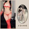 Noche Dorada Lencería Sexy Bikini Sexy de Tres Puntos Entrepierna Abierta Tentación talla grande qqny Pasión Encaje Pijama
