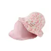 Chapéus de Pescador Reversíveis Dupla Face Atacado Infantil Novo Estampa Primavera e Verão Chapéus de Sol para Meninas ao Ar Livre Chapéus Bucket Comércio Exterior