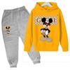Conjunto de Sudadera y Pantalón Deportivo Lindo de Mickey Mouse para Niños Mayores, Moda Transfronteriza, Nuevo 2025, Conjunto Casual Infantil, Moderno