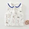 Colete Bebê Colete Primavera e Outono Roupas de Bebê Recém-Nascido Para Sair Algodão Puro Camada Dupla Colete Recém-Nascido Blusa Quente