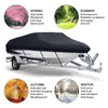 Funda para barco negra transfronteriza gris plateado tela Oxford 190T impermeable funda para barco funda para yate funda en V chaqueta para barco
