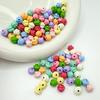 Divertido Cuentas Baba Cuentas Crema Aleación Pintura Horneada Agujero Recto Material Cuentas Pulsera Bolsa Colgante Accesorios de Joyería DIY