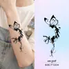 Tatuagem Adesiva Suco de Ervas Borboleta à Prova d'Água Longa Duração Sexy Cintura Abdômen Clavícula Braço para Meninas Descoladas Alto Valor Estético Doce e Cool
