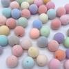 Serie de leche flocado bola de color mixto de pelusa blanca accesorio para pendientes DIY de perro con lazo, material para llavero de cuentas redondas