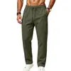 Pantalones deportivos rectos de color liso para hombre de otoño transfronterizos, cintura casual con cordón, pantalones casuales rectos holgados para hombre