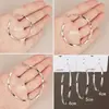 Pendientes de Aro Grandes Lisos con Forma de Ola, Estilo de Alta Gama, Pendientes Estilo Hong Kong, Color Plateado, Populares en Europa y América, Diseño Exagerado que Hace que la Cara Parezca Más Pequeña