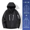 Chaqueta Woodpecker para Mujer 2025 Nueva Primavera y Otoño Exterior Tres en Uno Pequeña Cortavientos e Impermeable Chaqueta Super Bonita
