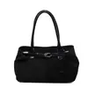 Bolsa Tote Fosca de Luxo para Mulheres 2025 Outono Nova Estampa de Leopardo Retrô Grande Capacidade Acessível Luxo Casual Bolsa de Ombro
