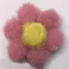 Acessórios de cabelo de flor de pelúcia estilo coreano com seis pétalas, girassol, luvas de lã, acessórios de broche, material criativo DIY, acessórios de joia