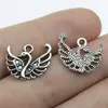 18x14mm 1g Prata Antiga ZAKKA Vintage Acessório DIY Pingente de Cisne
