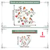 Tema Navideño Rama Búho Pájaro Pegatina para Ventana Vidrio de Escaparate Puerta de Cristal Decoración para el Hogar Pegatina Electrostática para Vidrio