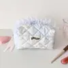 Estojo de Lápis Acolchoado de Renda Estilo Coreano Hisocute, Bolsa de Armazenamento de Material Escolar de Alto Valor para Estudantes, Armazenamento Multifuncional para Maquiagem