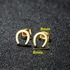 Moda Nuevo Estilo Versátiles Mini Aretes para Niñas, Ins Personalizados Geométricos Corazón Redondo Estrella Pendientes