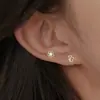 Brincos de Prata Pura S999 Estilo Simples de Ano Novo Riqueza Instantânea para Mulheres, Tarraxas Versáteis da Moda, Espiral de Toque de Luxo de Nicho