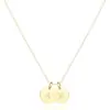 Collar Inicial de Producto Nuevo Europeo y Americano Transfronterizo Colgante Redondo Cadena para la Clavícula Moda Versátil Joyería de Fiesta Navideña Regalo