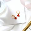 Accesorios de explosiones transfronterizas Aretes coreanos de acero inoxidable en forma de corazón Moda femenina Aretes de acero de titanio Fábrica directa Red popular