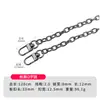 Cadena de aluminio para bolsos de mujer, accesorios de cadena, cadena de metal de repuesto, cadena de bolso pulida de cuatro lados, accesorios para correa de hombro de bolso cruzado