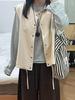 Chaleco Sencillo Versátil de Estilo Coreano de Moda para Mujer Capa de Principios de Otoño Chaleco Holgado Prendas de Abrigo Top Casual