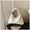 Estilo Transfronteiriço Cor Pura Couro Macio Verniz Bolsa Tote de Axila Luxo Acessível Primavera Ins Bolsa de Ombro para Trabalho para Mulheres