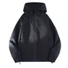 Chaqueta unisex de otoño con capucha y bloques de color, chaqueta de montaña para exteriores, chaqueta de trabajo, abrigo para hombre