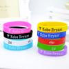 Pulsera de la NBA con el logo de Kobe James, Curry e Irving, pulsera deportiva de silicona para la mano, joyería al por mayor