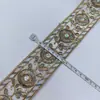 En stock bordado de lentejuelas doradas bordado étnico accesorios para ropa tela de cortina de malla decoración venta al por mayor