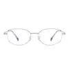 23173 Gafas de Ojo de Gato Ultraligeras de Aleación Marco de 53 mm de Alta Calidad Alambre de Plata Retro Estilo Old Money Marco de Gafas Artístico Pequeño