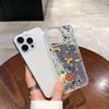 Funda de Teléfono Móvil para iPhone 18 Pro Estilo Ins Chica Dulce Flor Silvestre Fresca Manzana Cubierta Protectora Transparente con Purpurina Venta al por Mayor