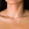 Latão Banhado a Ouro Real Cruz Europeia e Americana Venda Quente Simples Círculo Torcido Pingente Moda Feminina Colar de Três Camadas