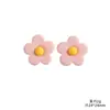 Flor de Cinco Pétalos Redondeada Esmerilada de Resina Accesorios Pequeños para Manualidades DIY Pegamento de Crema Fundas de Teléfono, Imanes de Refrigerador y Materiales para Hebillas de Zapatos