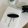 Grampo de Cabelo de Tecido com Bolinhas Simples Estilo Coreano, Presilha Versátil Diária para Franja, Novo Penteado com Toque de Luxo, Elegante Presilha Bico de Pato