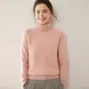 Suéter de cachemira Bai Cai Rong 2026 para mujer con mangas raglán, diseño de cuello alto y un ajuste holgado, suave y cómodo