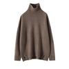 Suéter Faye Wong de Cachemir Puro para Mujer Otoño e Invierno Engrosado Cuello Alto Tejido Suave Cera Suelto Perezoso Suéter Base de Cachemir