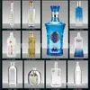 Botella de Licor Hecha a Medida Fabricante de Vidrio Ruisheng Fábrica de Origen Botella de Vidrio Blanco Fino de 500 ml Molde de Producción de Flores Horneadas