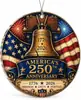 Pendente Decorativo para Retrovisor de Carro Anão Patriótico do 250º Aniversário Acrílico Bandeira dos EUA Desenho Animado