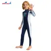 Traje de Buceo Caliente para Niños 1.5mm Traje de Baño de una Pieza para Niños Manga Larga Lycra Protección Solar Snorkel Surf Traje contra Medusas