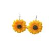 Corea del Sur Dongdaemun Joyería Flor de Girasol Vacaciones Largas de Verano Aretes de Viento
