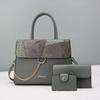 Bolso de mamá para mujer de mediana edad, conjunto de tres piezas europeo y americano de alto grado, bolso para madre e hijo, bolso de gran capacidad, bolso de mano de fábrica, bolso de mujer