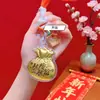 2026 Ano do Cavalo Bolsa da Sorte Dourada Chaveiro Impulsionador Diário de Riqueza Pingente de Celular da Sorte Presente Pequeno para o Festival Qixi