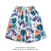 Shorts de Tecido com Flores Grandes do Nordeste Popular na Internet Shorts com a Mesma Estampa para Casais Masculinos e Femininos Shorts Largos Casuais Roupas para Apresentação de Férias