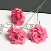 Arreglo de Flores Artificiales de Rosa de 3 Cabezas para Decoración de Pared de Flores para Exteriores, Material de Flores de Cascada de Rosas, Arreglo de Flores para Pasillo de Boda, Venta al por Mayor desde el Fabricante