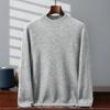 Popular de Importación Otoño e Invierno Nuevo Suéter de Cachemira 100% para Hombre de una Sola Capa Cuello Semi-Alto Grueso Tejido Suéter Capa Base
