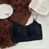 Ropa interior sin costuras transfronteriza de seda helada para tallas grandes de mujer, sujetador push-up con estampado de lazo, top de tubo con tirante pequeño