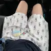 Pantalones Cortos de Algodón Nube de Verano para Mujer, Delgados, Talla Grande 220 Jin, Casual, Holgados, Perezosos, Cintura Alta, Pierna Ancha, para Caminar